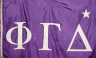 Flag, 4 x 6 Purple with Fraternity letters only